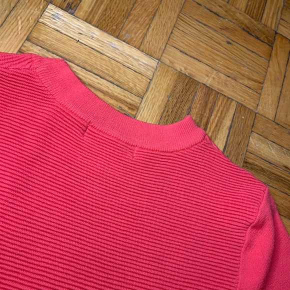 Coral Pink ⭐️ Ribbed Slight Crop Longsleeve Sweater Forever 21 NEW WITH TAG - Picture 8 of 8